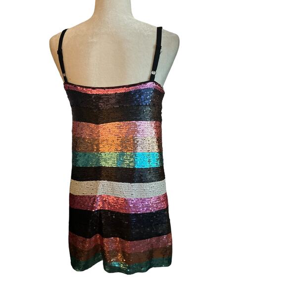 Aqua Luxe Sequined Mini Dress, Size Small, NWT - Picture 4 of 9